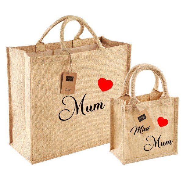 SAC EN JUTE PERSONNALISE MAMAN