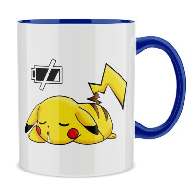 TASSE BLANCHE MANCHE BLEU...