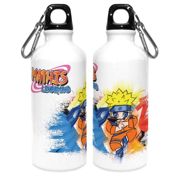 GOURDE EN ALUMINIUM AVEC DESIGN NARUTO