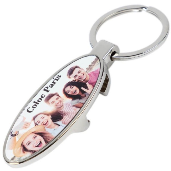 PORTE CLE EN INOX PERSONNALISE AVEC PHOTO DE FAMILLE