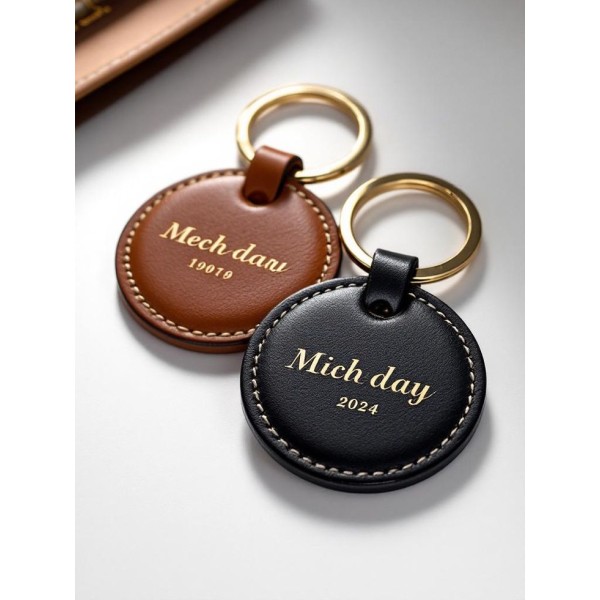 PORTE CLES EN CUIR PERSONNALISE AVEC NOM
