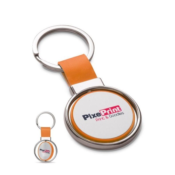 PORTE CLES EN INOX ET PVC AVEC DESIGN