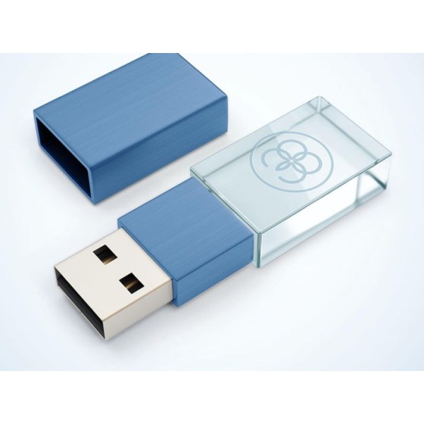CLE USB EN ACRILYQUE PERSONNALISE AVEC LOGO