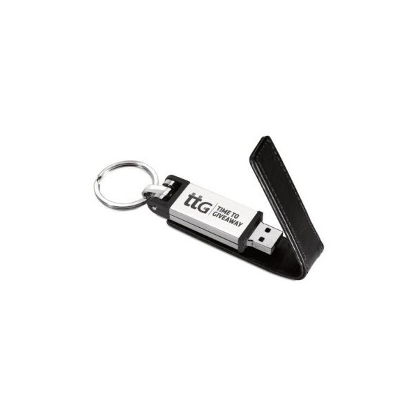 CLE USB EN CUIR PERSONNALISEE AVEC LOGO D'ENTREPRISE