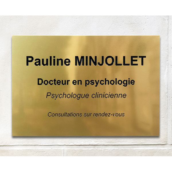 PLAQUE PROFESSIONNELLE AVEC BRONZE